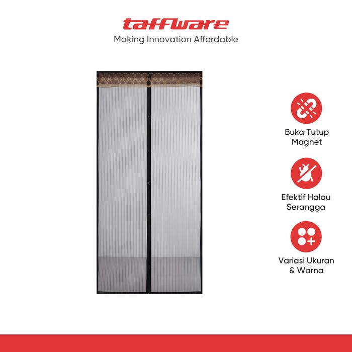 Gambar TaffHOME Tirai Pintu Anti Nyamuk Kelambu Magnetic Door - CNY-121 - Gray- 100 x 210 cm dari Taffware Official Store Kota Administrasi Jakarta Barat Tokopedia