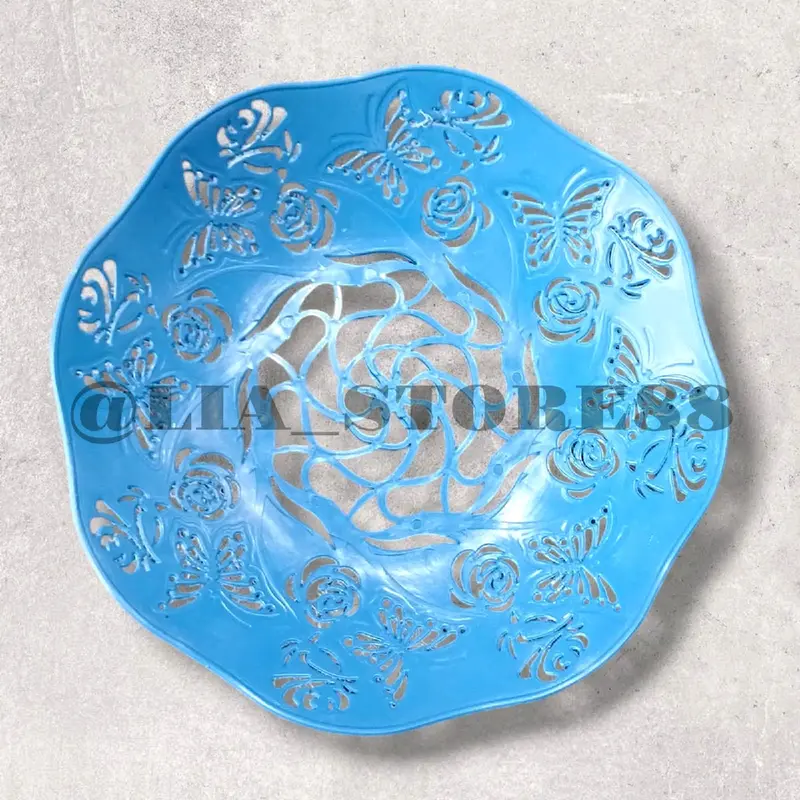 set peralatan makan ( PAKET USAHA 24PCS) Piring Rotan Batik Cekung Motif Ukir 22cm  Free Centong 1 Pcs Souvenir Plastik Kitchenware 7