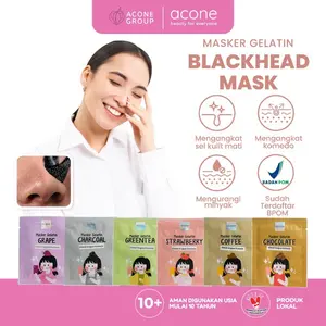 ACONE - Masker Komedo Gelatin Blackhead Mask Efektif Mengangkat Komedo