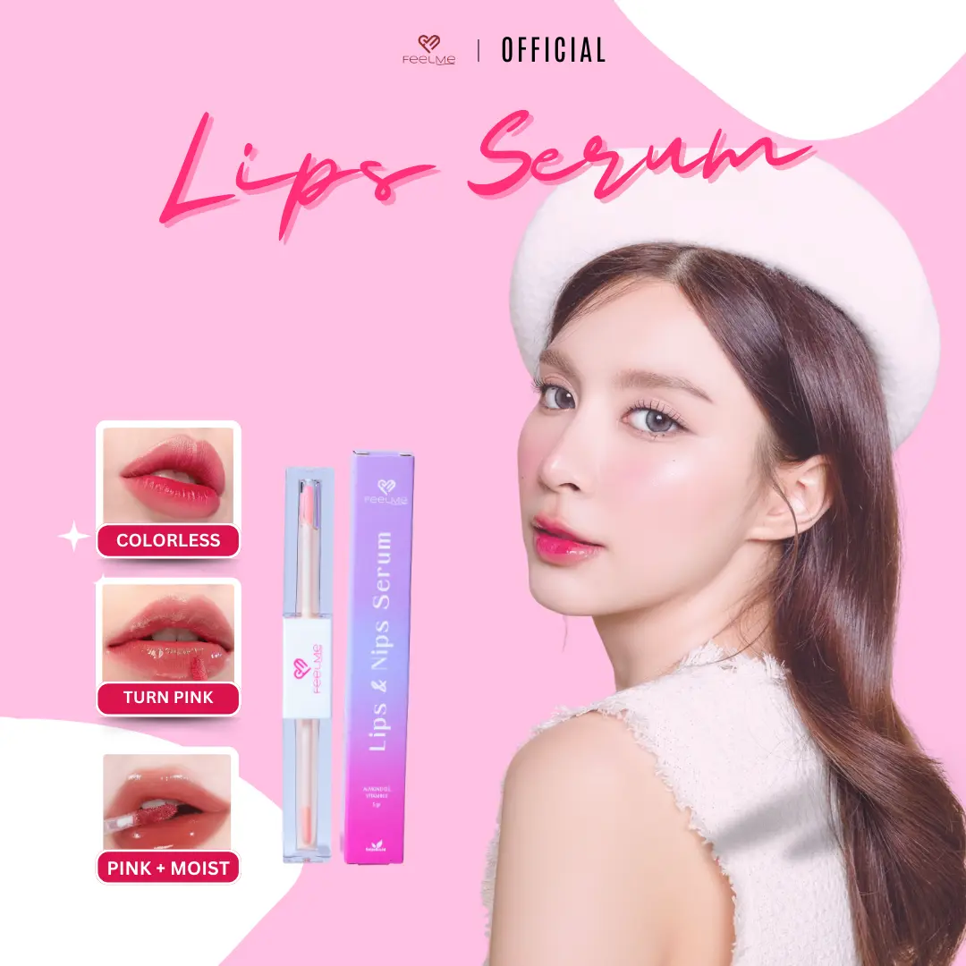 FEELME - Lip Serum Treatment with  Vitamin Almond untuk  Perawatan Mencerahkan Bibir dan Melembabkan Kulit Kering dan Gelap