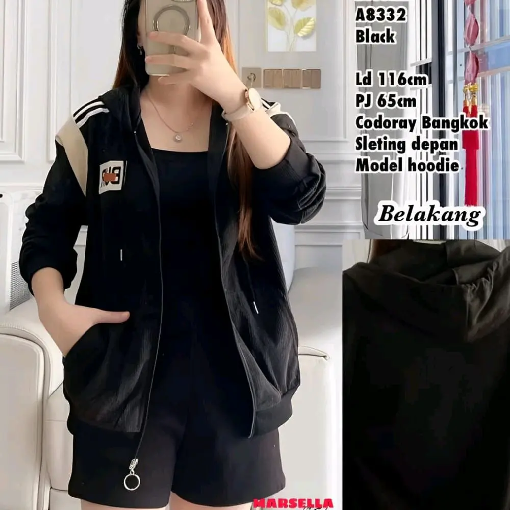 Jaket Wanita Codoray Bangkok Dania#18 Jaket Hoodie Remaja Atasan Casual Cewek Sweater Tebal Blazer Dewasa