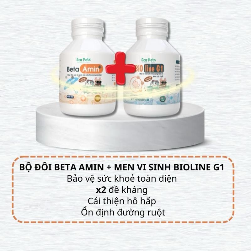 Combo Men Vi Sinh và Beta Amin Canxi hỗ trợ tiêu hoá và tăng đề kháng chắc khoẻ xương cho chó mèo