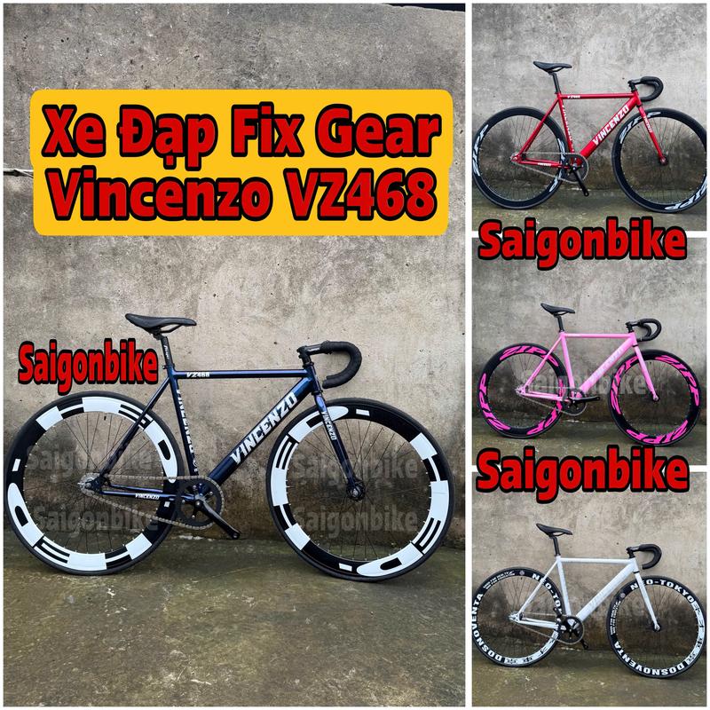  Xe Đạp Fix Gear Vincenzo VZ468 Khung Thép Không Có Mối Hàn 