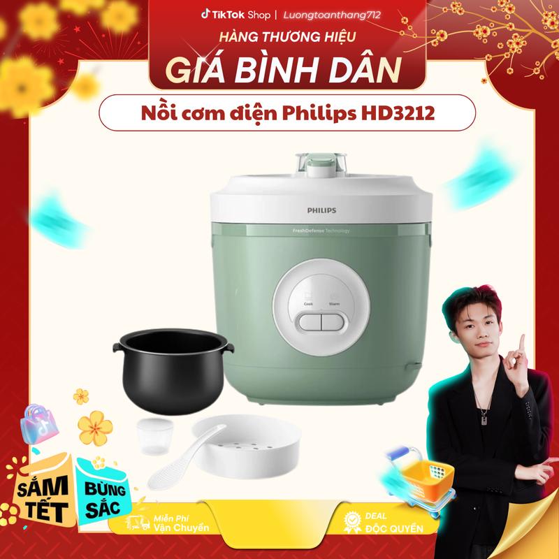 DEAL SỐC Nồi Cơm Điện Philips Dòng 3000 Series Philips HD3212 32 - Hàng Phân Phối Chính Hãng nồi cơm Cooker Nấu Cơm Nấu Ăn nồi cơm