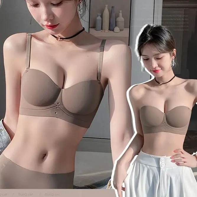 Woman Push UP Bra Small Breasts Look Big No Steel Ring 1/2 Half Cup  Underwear