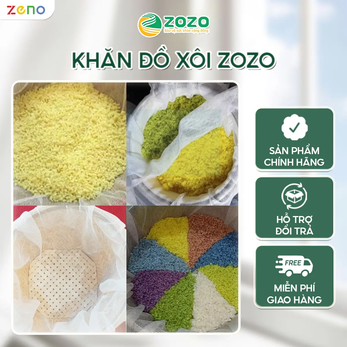 Khăn Vải Đồ Xôi Hấp Thực Phẩm Hình Vuông Zozo – Chất Liệu Tuyn Thoáng, May Viền 4 Cạnh, Nhiều Kích Thước Tiện Dụng