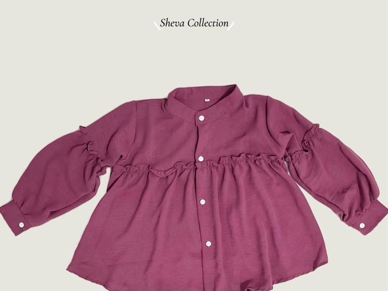 Product Introduction of BLOUSE anak / Blouse Anak Perempuan / Blouse bahan Crinkle Airflow Premium usia 1-12 tahun Anak-Anak Model NAIRA 47