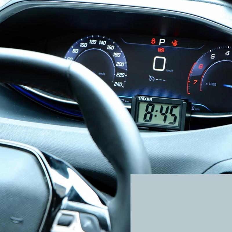 Product Introduction of Mini Electronic Digital Clock Home Furnishings Can Be Used For Car Truck Dashboard Time Practical Self Adhesive Holder Durable 33