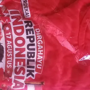 Kaos anak perempuan lengan panjang 17 agustus 1945 dirgahayu republik indonesia baju atasan HUT RI KEMERDEKAAN / MERAH