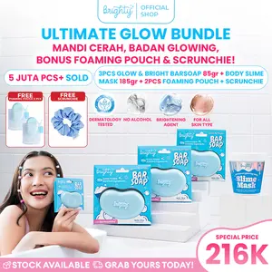 Bighty Glow & Bright Bar Soap X Advanced Glowing Body Slime Mask Masker Body Glowing Pelembab Kulit Pencerah Kulit