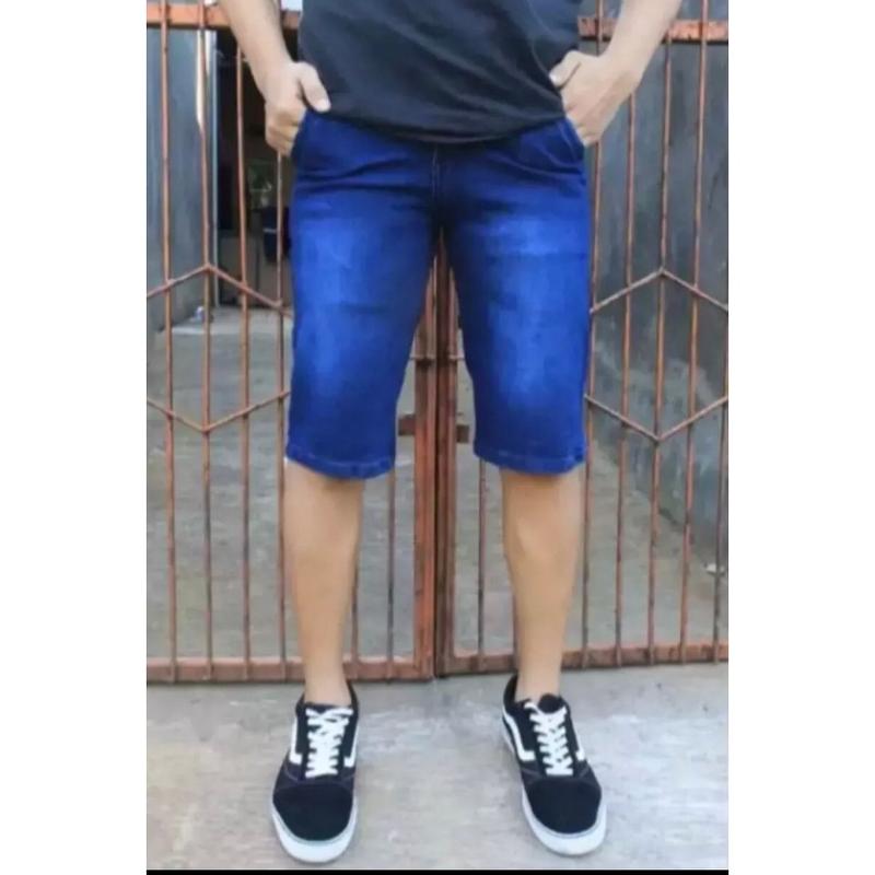 CELANA JIENS PENDEK PRIA JIENS KOLOR RIP PINGGANG KARET Celana pendek jiens pria kolor terlaris (BISA COD) Celana pendek jiens keren pria distro murah 1