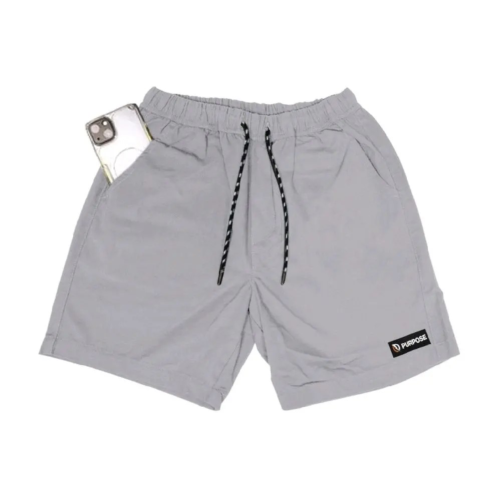 Celana Boardshort Pendek Pria Bahan Despo Abu Karet Lembut Panjang Santai Distro Surfing