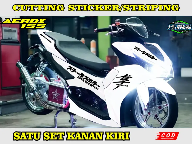 STRIPING || CUTTING STICKER/STRIPING YAMAHA AEROX 155 NEW || STIKER AEROX 155 NEW STRIPING LIS VARIASI Motorcycle 0