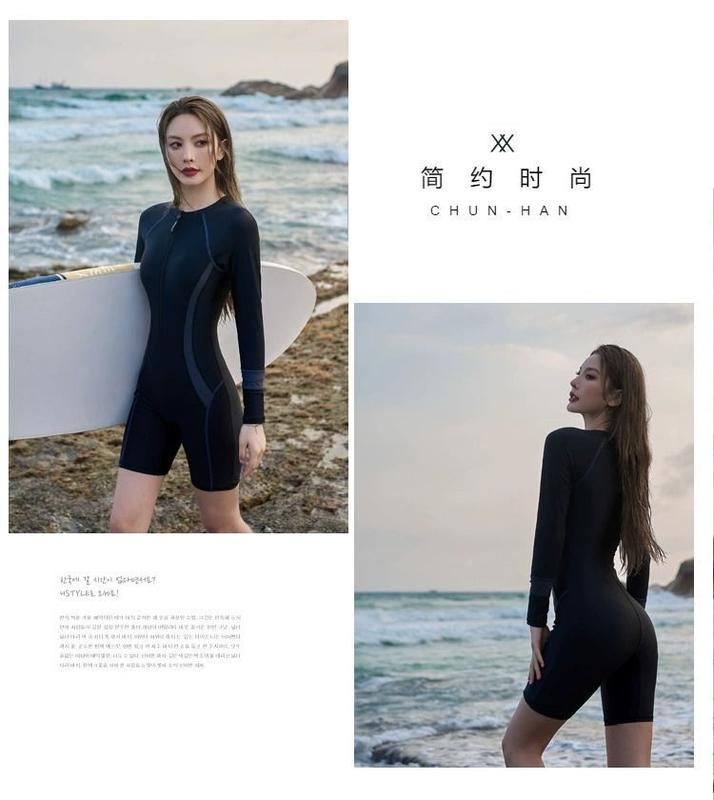 Product Introduction of Swimsuit for Women 2024 New One-Piece Long Sleeves Conservative Racing Super Sexy Surfing Hot Spring Slimming Slim Fit Swimming Suit 22