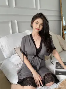 Dress Tidur Malam Lingerie Wanita - Hot Moon Gaun Malam - Baju Dinas Malam - Privasi Aman