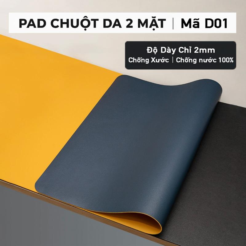 (Thanh Lý) Tấm Lót Chuột Da Pu Cao Cấp 2 Mặt Kích Thước Lớn - Chống Xước - Chống Nước - Dễ Vệ Sinh