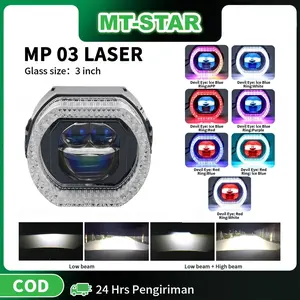 MT-STAR - MP03 LASER PROJIE BILED MATRIX LASER 3 INCH BLUE LENS BODY BLACK TURBO FAN COOLING
