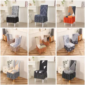 Sarung Kursi Makan Rumbai Elastis Cover Kursi Makan Rumbai Elastis Modern Simple Elegan