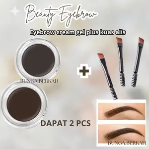 2PCS Eyebrow Cream Gel Alis Mata Waterproof Tahan Lama Untuk Harian  Eyebrow Cream Waterproof Eyebrow Gel Eyeliner Pensil Alis Sikat Alis Tahan Air Tahan Lama Tahan Lama FA23