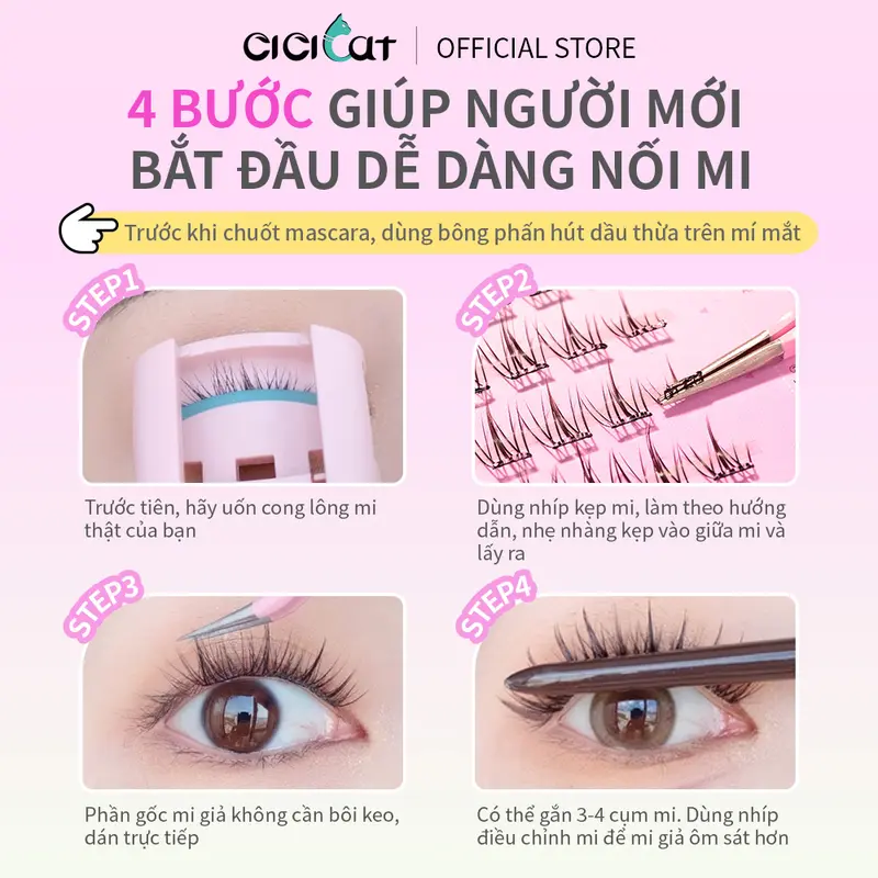 Lông Mi Giả, CICI CAT, Không Keo, Dung Tích Lớn, Cong Tự Nhiên, Dày Và Dài, Không Thấm Nước Và Mồ Hôi, Nhiều Kiểu Lựa Chọn Women Trang Điểm Cosmetic Mỹ Phẩm 3
