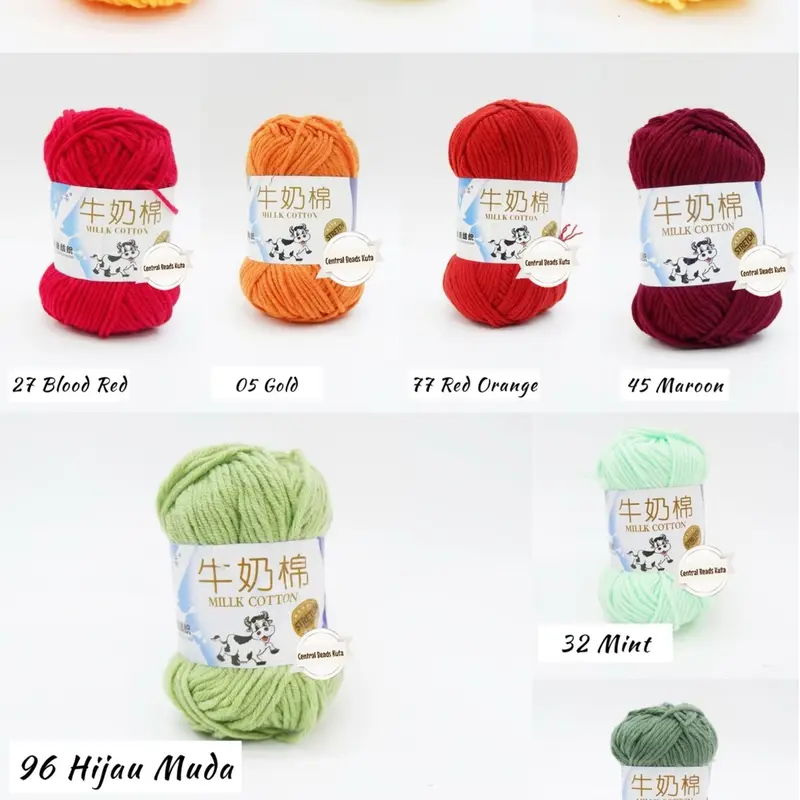 (pcs) BENANG RAJUT MILK KATUN / BENANG RAJUT MILK COTTON  / BENANG RAJUT /CROCHET YARN 7