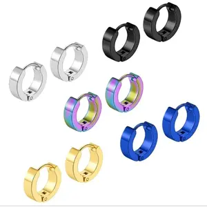 Jual Anting Titanium Tindik Unisex Polos Tanpa Liontin Korean Style