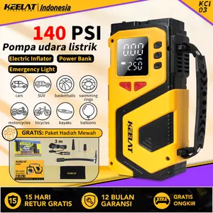 KEELAT 4-in-1 Jump Starter Pompa Angin Ban Mobil Elektrik Mini Car Air Infatable Pump Portable KCES01