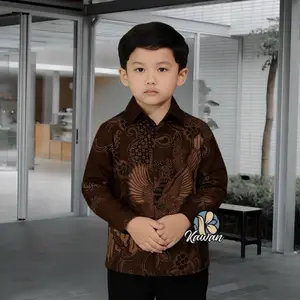 Kemeja Hem Anak Batik Pria Lengan Pendek Bahan Katun Polimicro Kualitas Premium Nyaman Motif Tahan Lama Size M L XL XXL Fashion