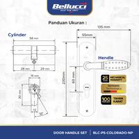 Gambar Bellucci Door Handle Set P5 Colorado Gagang Pintu Satu Set Ukuran Medium Minimalis Modern Design dari ONASSIS BELLUCCI OFFICIAL Kota Tangerang 3 Tokopedia