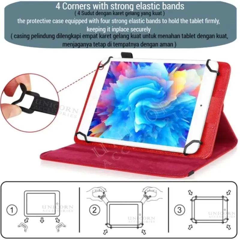 Case Advan Tab Sketsa 2 3 10.1 inci Sarung Flip Cover Buku Casing Rotary universal Leather Standing 8