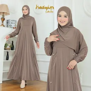 Arsyila Dress Bahan Jersey Premiun Gamis Terbaru Gamis