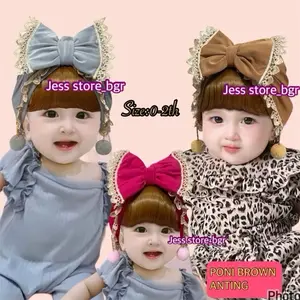 [ 1 POM-POM ] TURBAN ANAK PONI / TURBAN BABY WIG PONI 0-2Th
