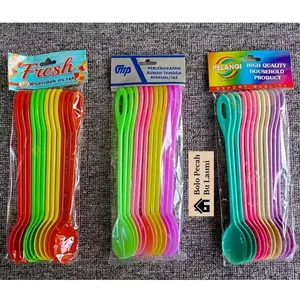 Sendok Plastik Es Teh 12 Pcs / Sendok Plastik Teh Kopi Serbaguna