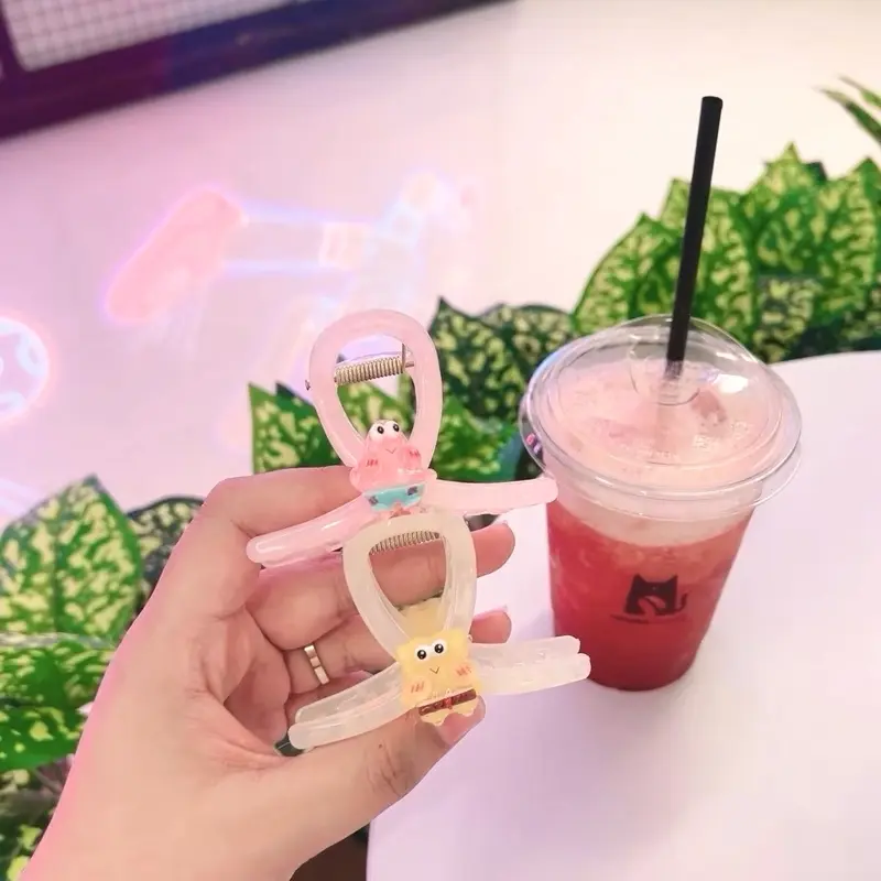 PPShop - jedai spongebob jepit rambut akrilik simple Hadiah Clips 4