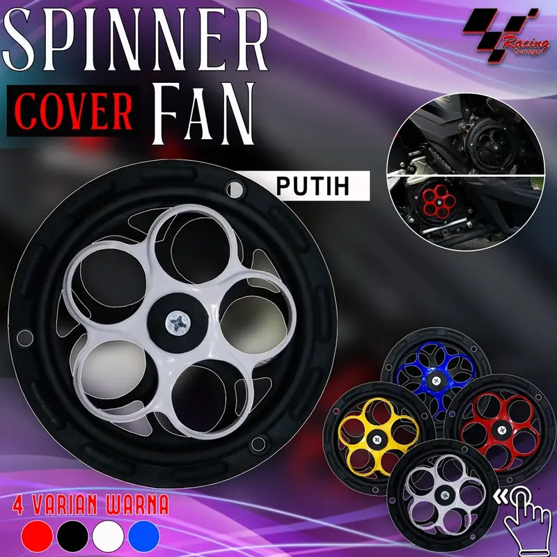 COVER KIPAS SPINER SPINNER VESPA BEAT FI DELUXE STREET SCOOPY VARIO MIO M3 SOUL GT X RIDE FINO PENUTUP KIPAS MESIN MATIC FILANO FAZZIO UNIVERSAL Motor 6