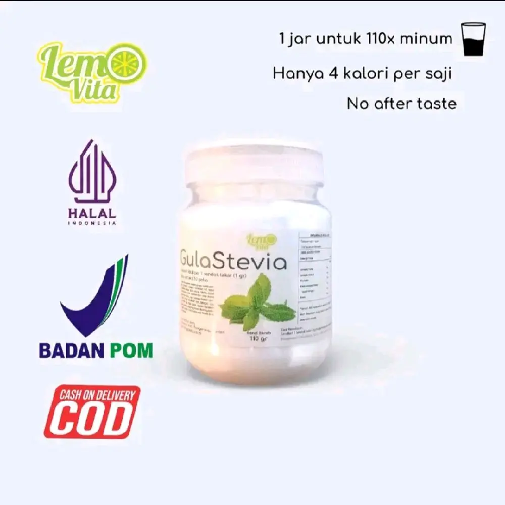 Gula STEVIA Lemovita 110 Gr - Pemanis Alami