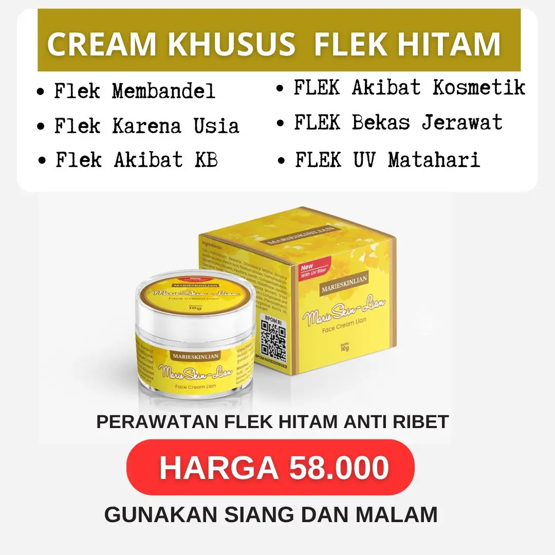 CREAM MARIESKINLIAN - Gunakan Pagi dan Malam hari (Cream Khusus untuk FLEK)
