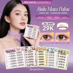 BQI Bulu Mata Palsu Animal Series 10-14mm 36 Cluster Tanpa Lem Langsung Tempel Premium Quality Eyelash Extension