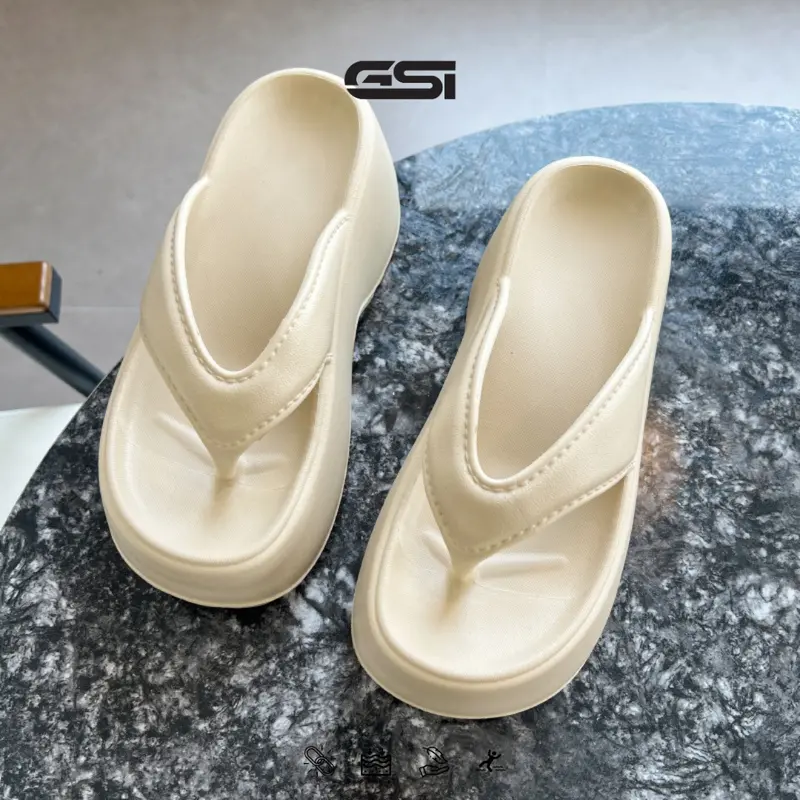 【GSI Shoes】Sandal Wanita Sendal Jepit Wedges Wanita Tebal Fashion Korea Bahan Karet EVA Rubber Premium Empuk Ringan dan Elastis 5