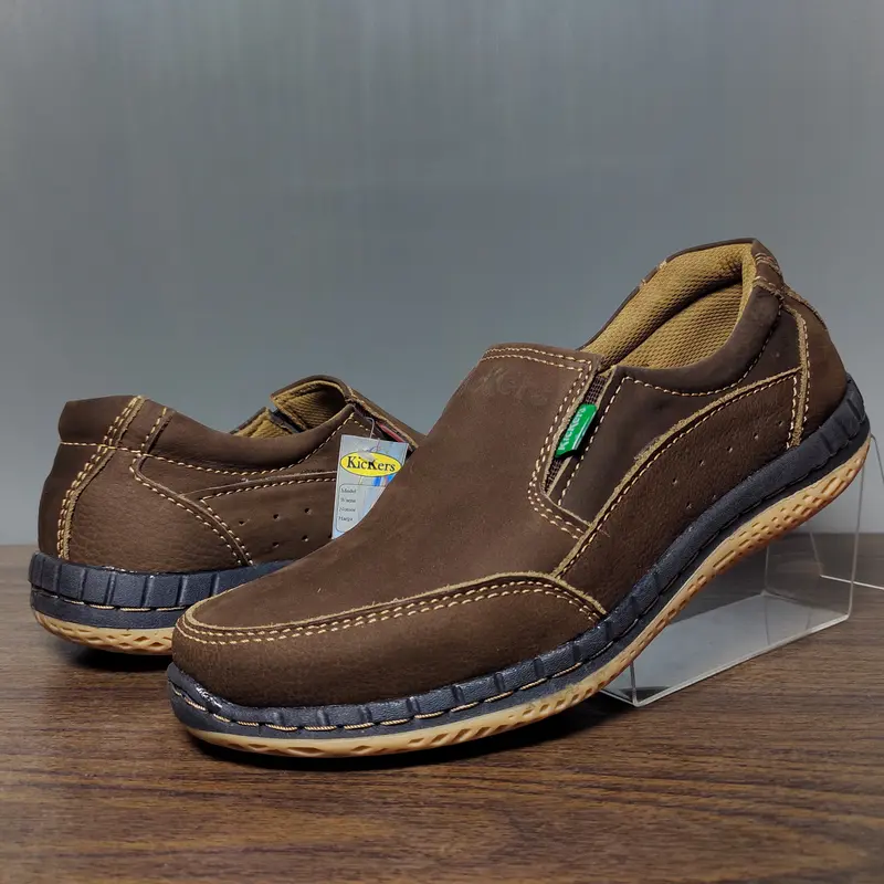 Sepatu Santai Casual Kasual Pria Bahan Kulit Asli Elegan Keren Murah 3