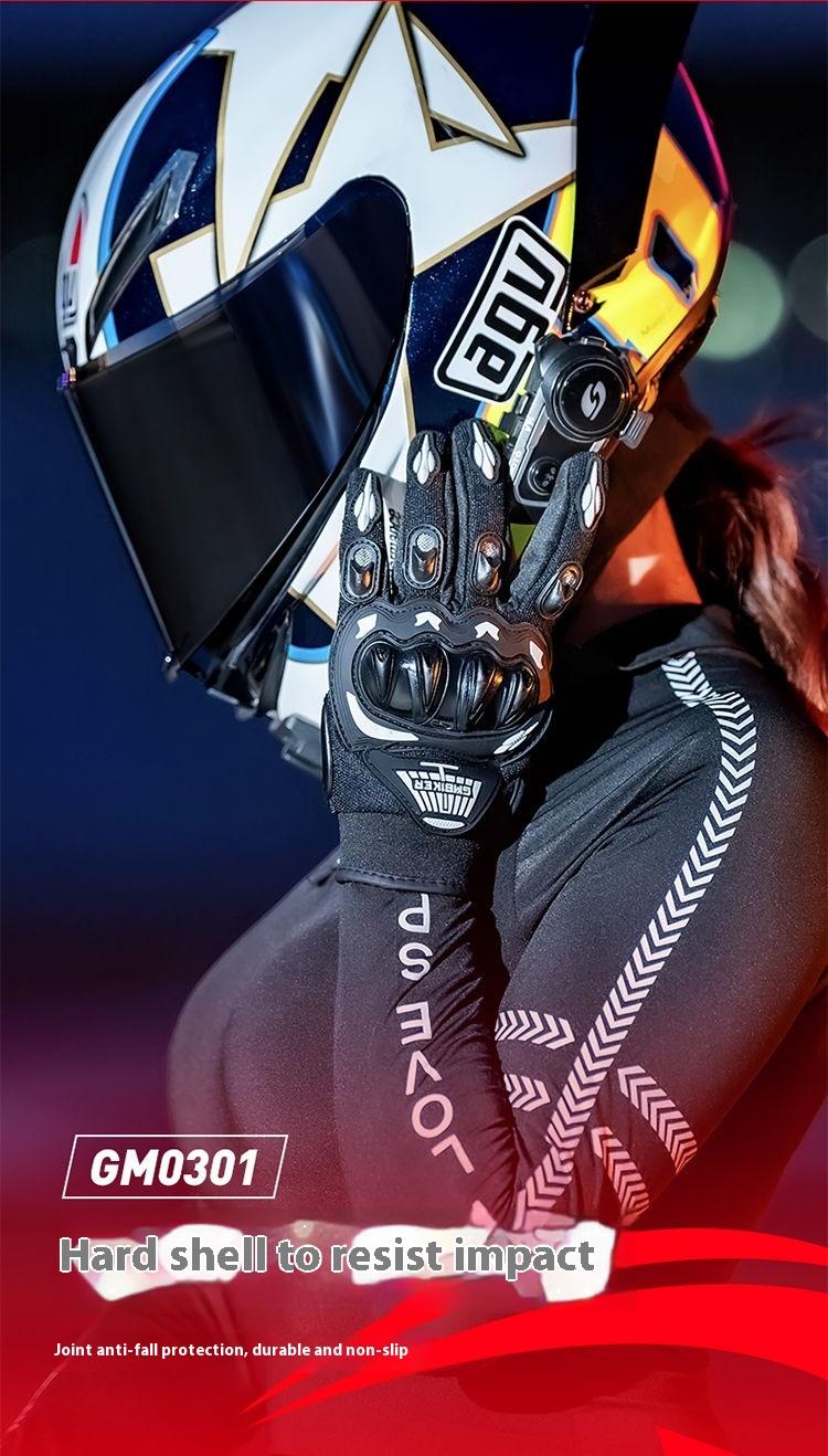 Product Introduction of Motorbike Gloves Breathable Protective Touch Screen Summer Electric Car Cycling Motorcycle Riding Equipment Full Finger Four Seasons Thin 1