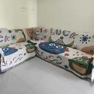 [Tersedia dua sisi]Kain penutup Sofa semua termasuk non-slip empat musim universal selimut sofa bantal penutup debu sarung sofa 1-4 seater