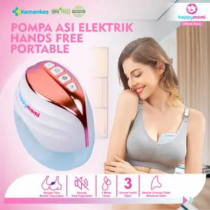 Pompa ASI Elektrik Tanpa Kabel otomatis Portabel pompa asi Hisap Kuat breast pump Garansi resmi happy momi