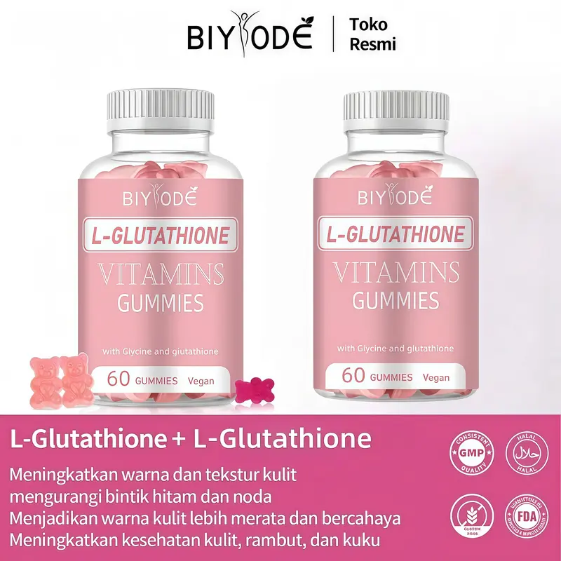 biyode glutathione gummies fda approved Promo Halal/FDA/GMPBIYODE Collagen+ Gummies(120Gummies) | Rasa Stroberi Segar BIYODE GLUTATHIONE GUMMIES FDA APPROVED