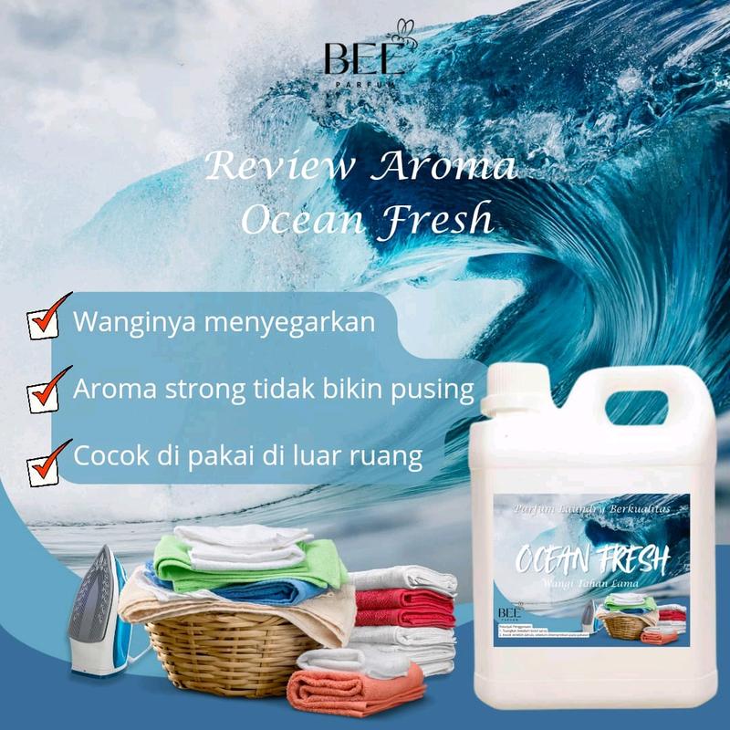 BEE Parfum Laundry Aroma Sakura Akasia Snappy Ocean Fresh 1 Liter Terlaris Wangi Tahan Lama | Pengharum Pewangi Pakaian Laundry 3