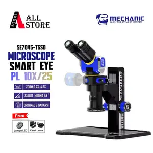 Mechanic Microscope SMART EYE SE7045-TGSD Parallel Light Original [ FREE LAMPU + KARET LENSA ] - Mikroskop Smart Eye Mechanic - Microscope Teknisi Handphone Elektronik - Mikroskop Teknisi Pemula Profesional