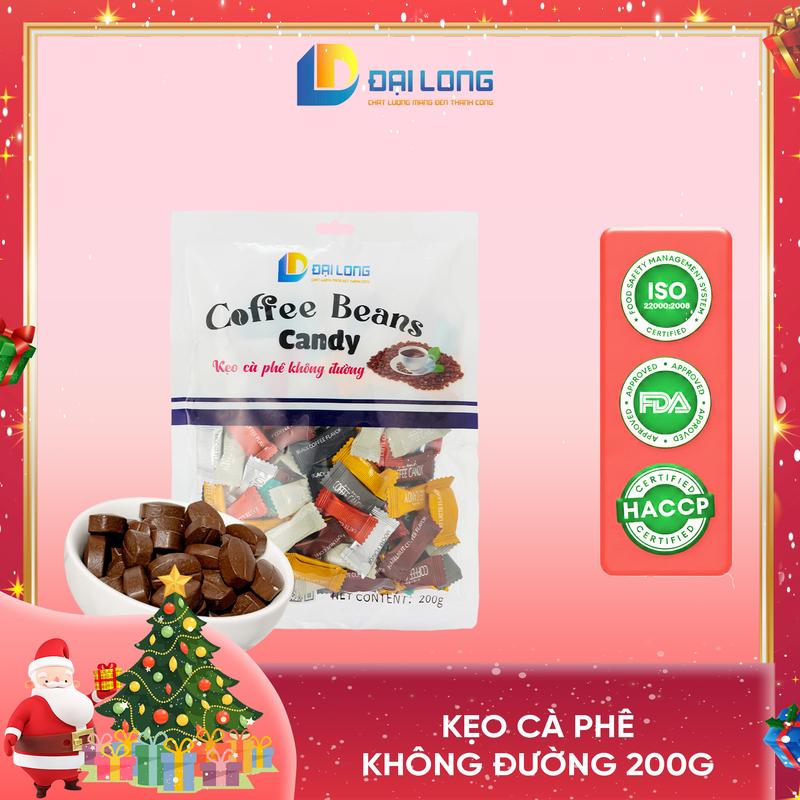 Gói 200g Kẹo cà phê mini chính hãng Đại Long NOEL coffee candy không đường kẹo tỉnh táo kẹo văn phòng quà tặng Food Snack Ăn Vặt
