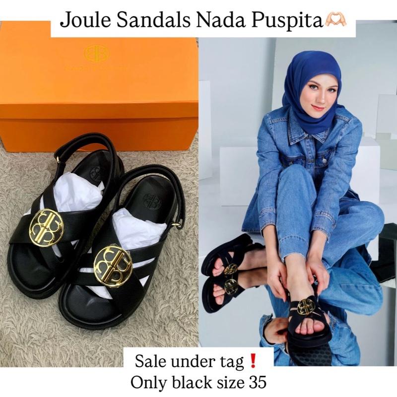 [READY STOCK] SALE UNDER TAG JOULE SANDALS BLACK NADA PUSPITA SIZE 35 NEW BUKAN PRELOVED 0