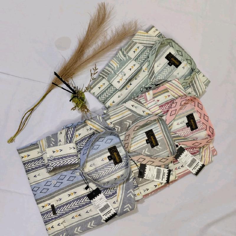 KEMKO (KEMEJA/KOKO) MOTIF T-RISET TERBARU, TANGAN PANJANG, KERAH SANGHAI 4