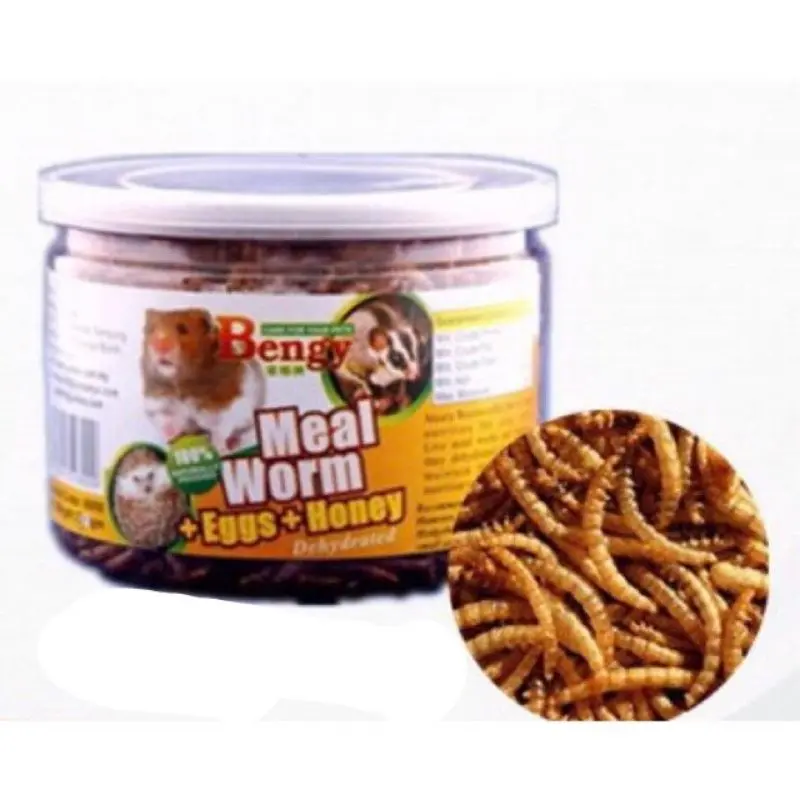 [FPets] Bengy Dried Meal Worm + Eggs + Honey 75g Hamster Sugar Glider Hedgehog Food Makanan (w/ Egg & Honey) Snacks Bird Mealworm